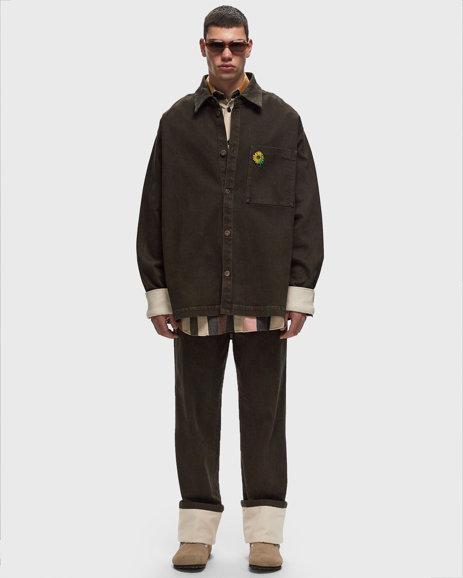 OVERSIZED CONTRAST CUFF SHIRT