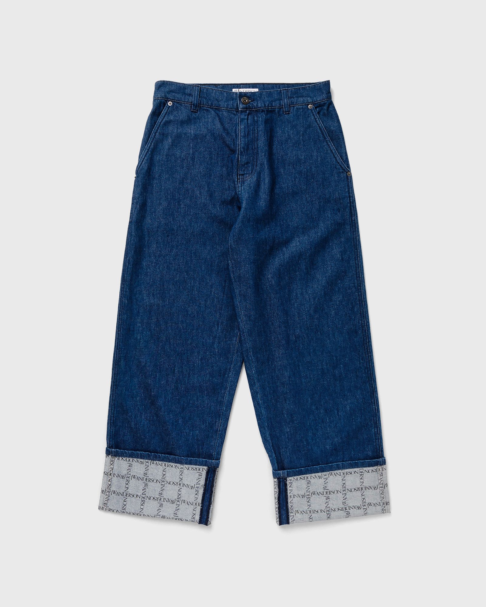 JW Anderson - logo grid turn up workwear jeans men jeans blue in größe:l