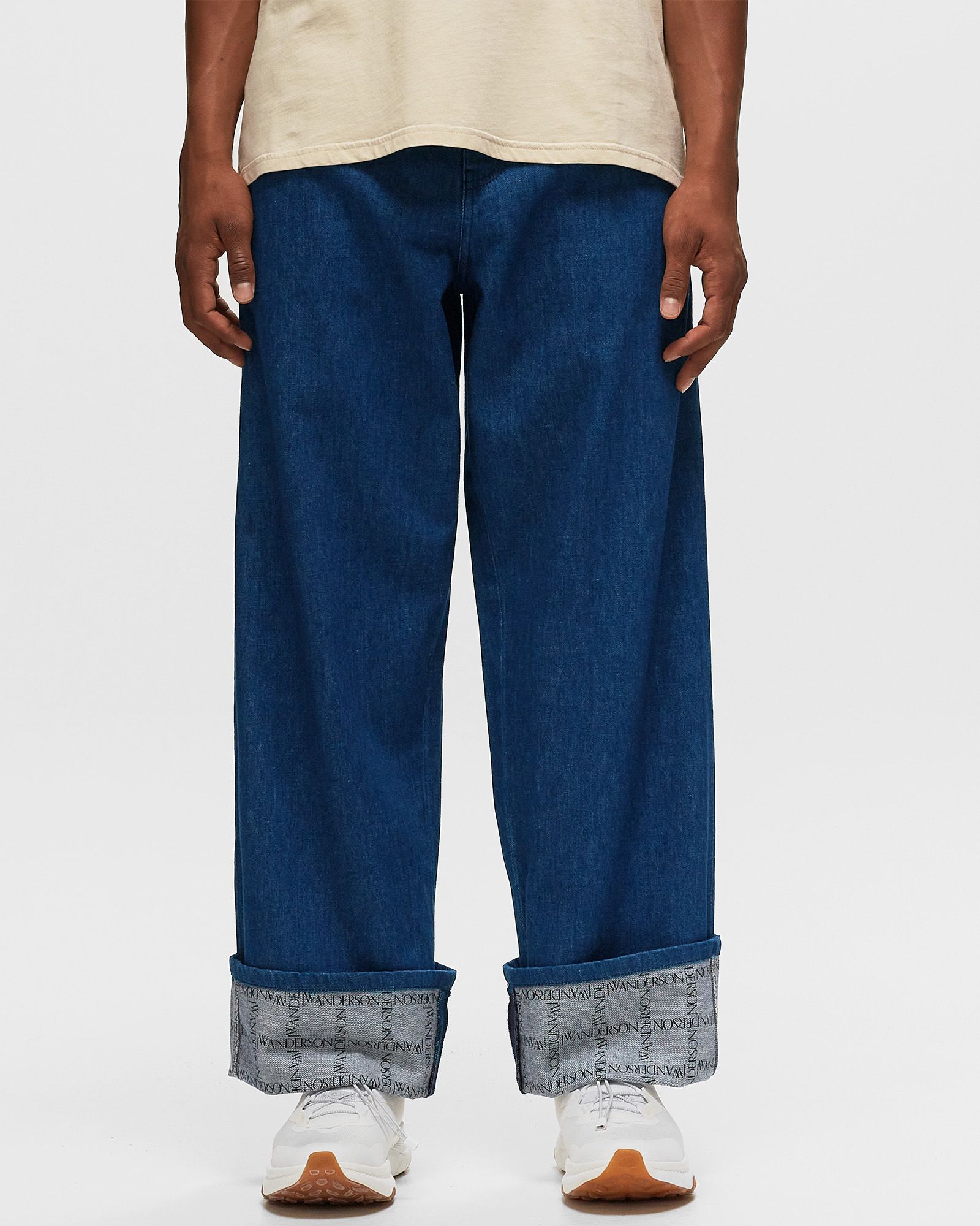 LOGO GRID TURN UP WORKWEAR JEANS