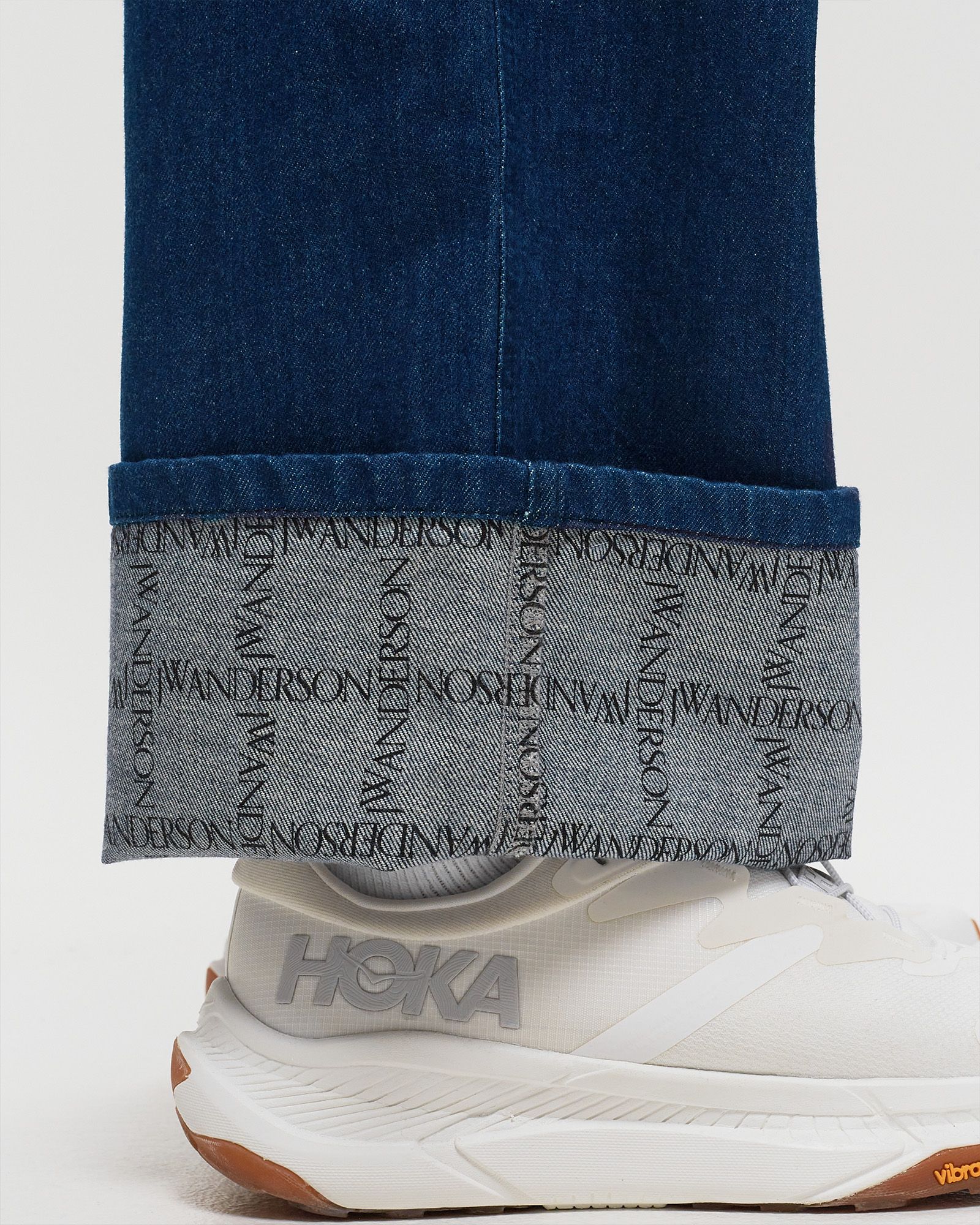 LOGO GRID TURN UP WORKWEAR JEANS
