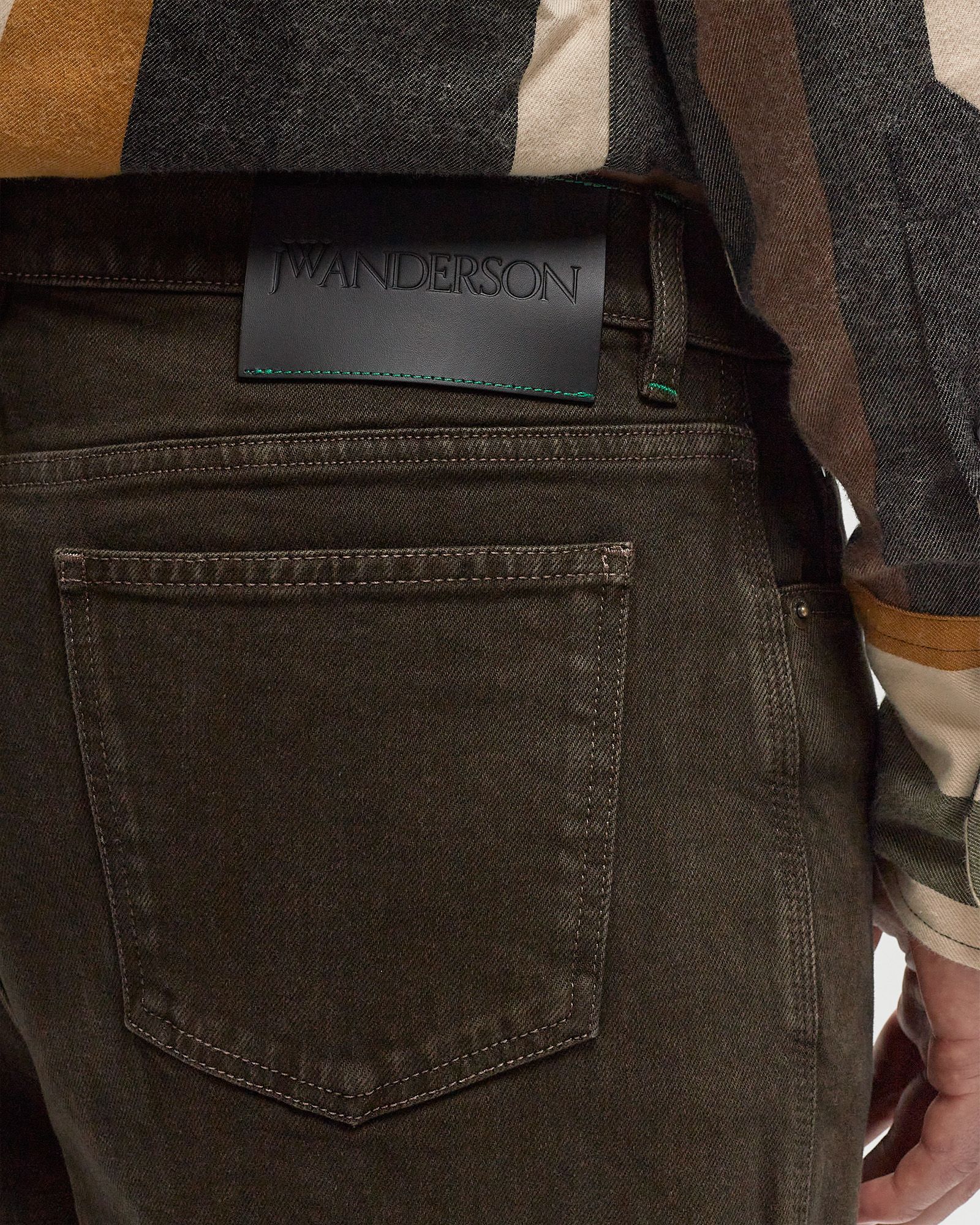 CONTRAST TURN UP JEANS