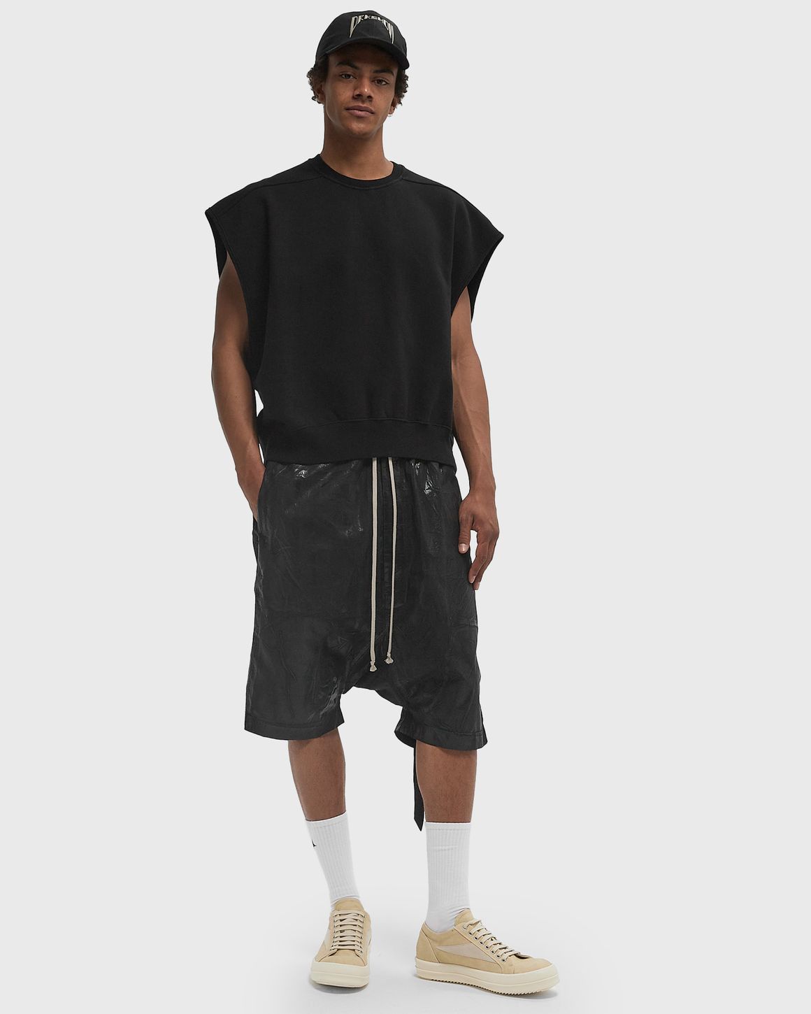 Rick Owens WOVEN PANTS - DRAWSTRING PODS Black | BSTN Store