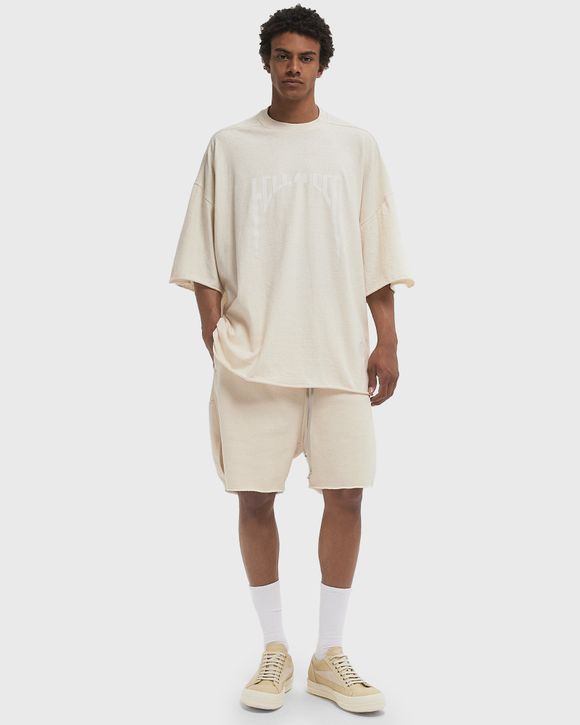 Rick Owens KNIT SWEAT SHORTS - LONG BOXERS BUTT ZIPP White