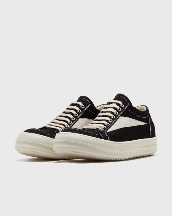 Rick Owens DRKSHDW DENIM SHOES - VINTAGE SNEAKS Black/White -  BLACK/MILK/MILK