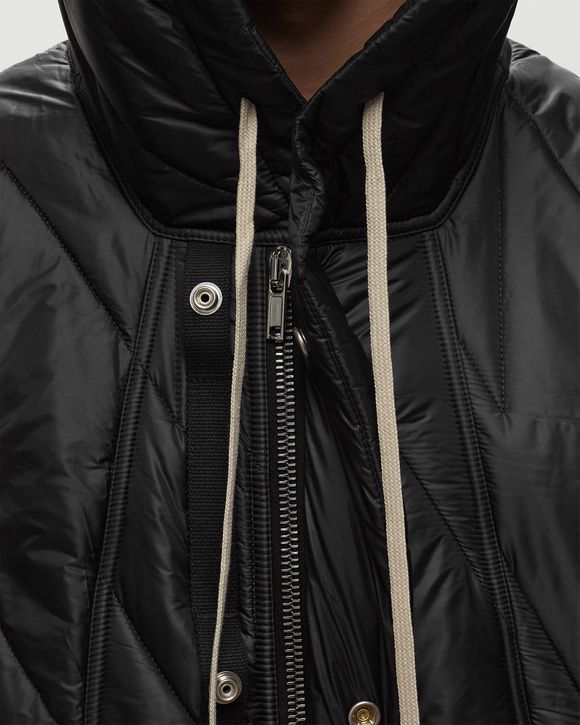 Rick Owens DRKSHDW WOVEN PADDED PARKA - FISHTAIL PARKA Black