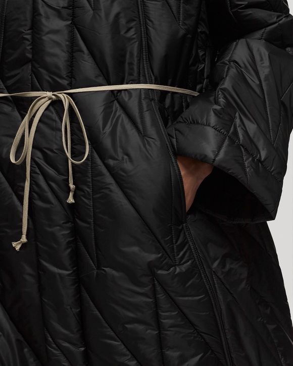 Rick Owens DRKSHDW WOVEN PADDED PARKA - FISHTAIL PARKA Black - BLACK