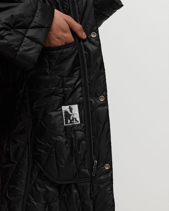 Rick Owens DRKSHDW WOVEN PADDED PARKA - FISHTAIL PARKA Black