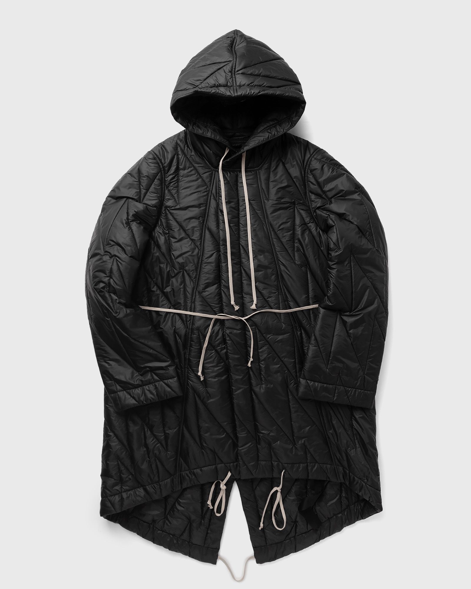 Rick Owens DRKSHDW WOVEN PADDED PARKA FISHTAIL PARKA Black