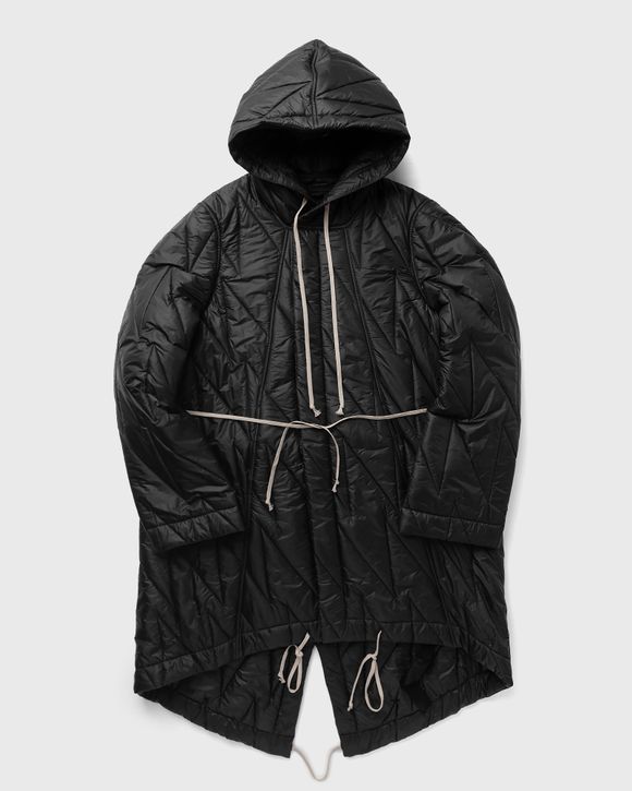 Rick Owens DRKSHDW WOVEN PADDED PARKA - FISHTAIL PARKA Black