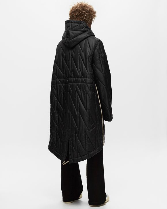 Rick Owens DRKSHDW WOVEN PADDED PARKA - FISHTAIL PARKA Black