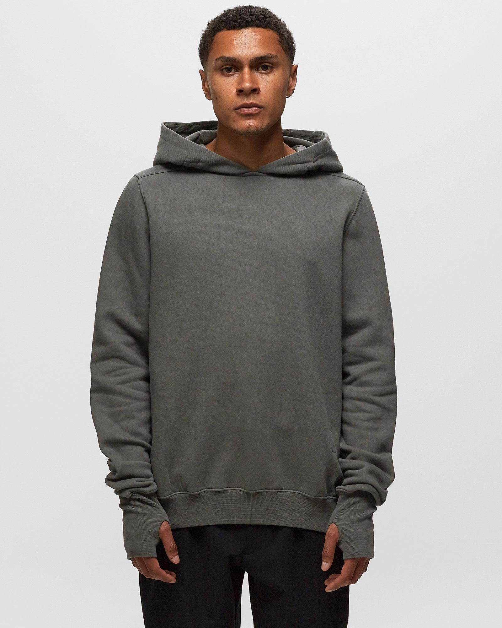 Rick Owens DRKSHDW KNIT SWEATSHIRT GAUNTLET GRANBURY HOODIE Grey