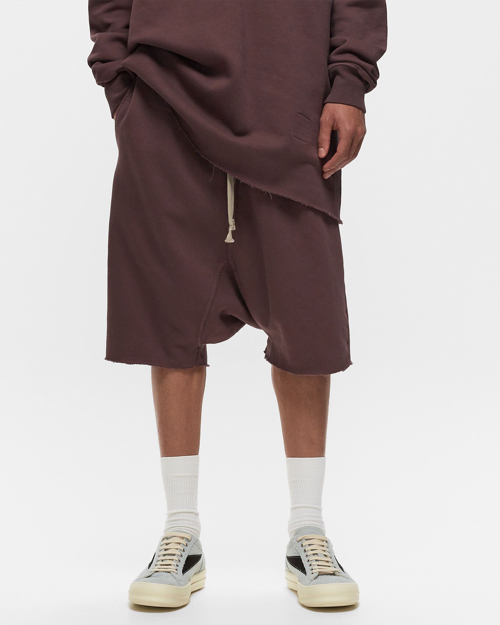 DRKSHDW KNIT SWEAT SHORTS GIMP DRAWSTRING PODS