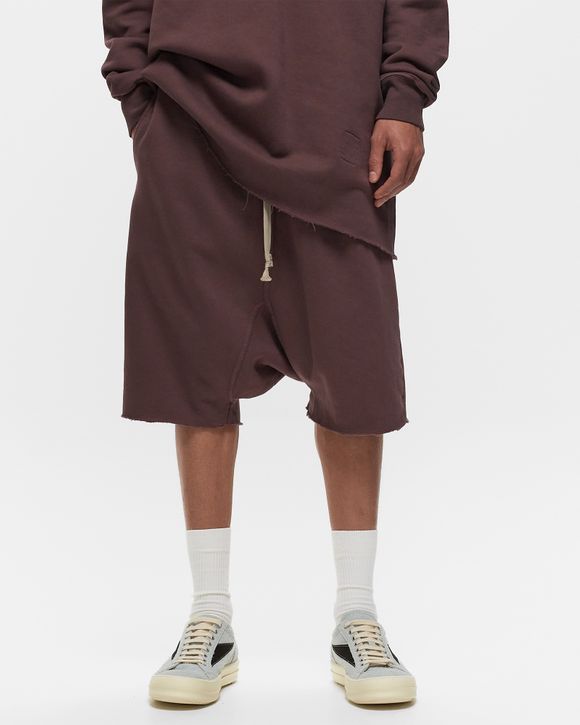 Rick Owens DRKSHDW KNIT SWEAT SHORTS - GIMP DRAWSTRING PODS Purple - MAUVE