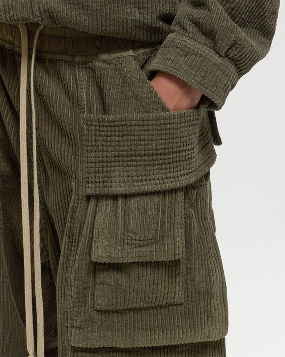 Rick Owens DRKSHDW WOVEN PANTS - CREATCH CARGO DRAWSTRING Green