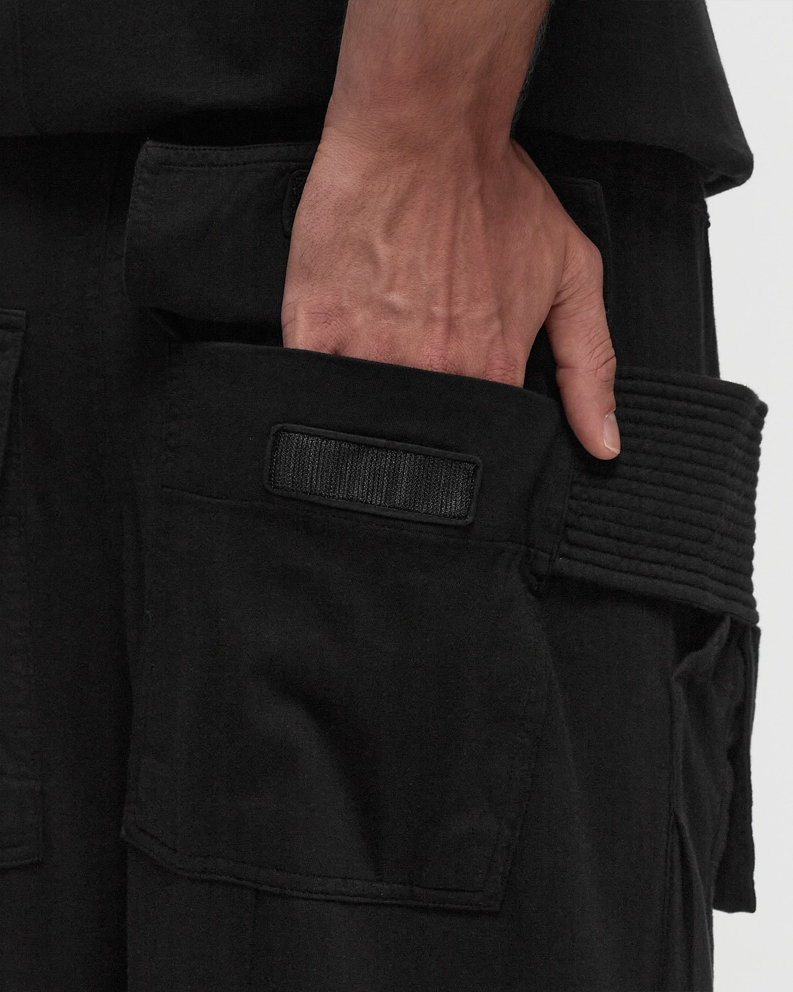 DRKSHDW KNIT PANTS CREATCH WIDE CARGO DRAWSTRING