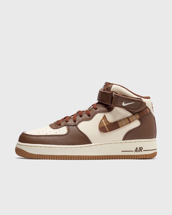 Nike AIR FORCE 1 MID '07 LX 'Brown Plaid' Brown/Beige