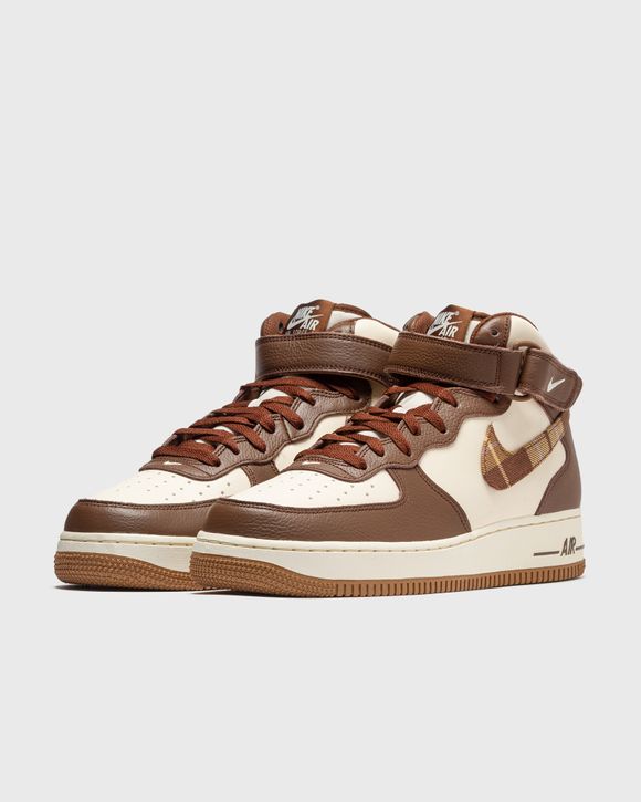 Nike Air Force 1 '07 Mid Sneakers in White and Brown