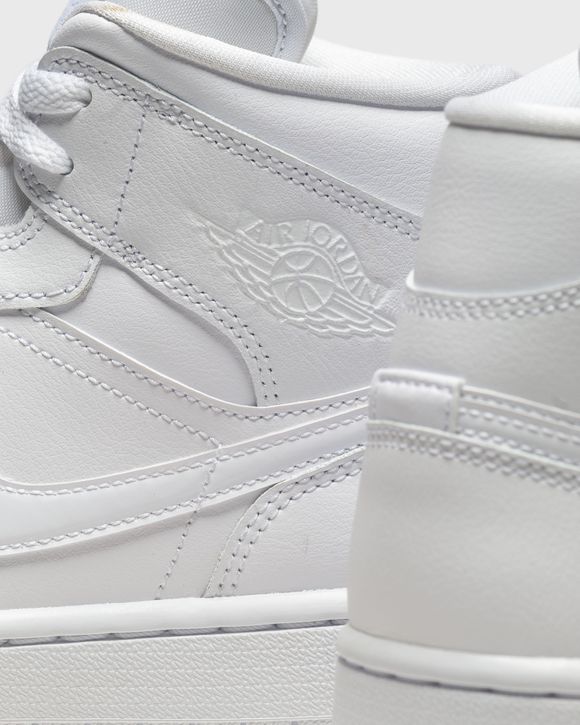 Jordan WMNS Air Jordan 1 Mid White - WHITE/WHITE-WHITE