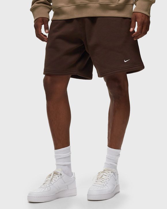 Nike Nike Solo Swoosh Fleece Shorts Brown - BAROQUE BROWN/WHITE