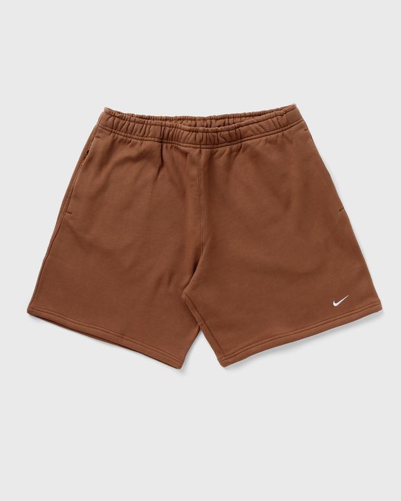 Nike Solo Swoosh Fleece Shorts Brown