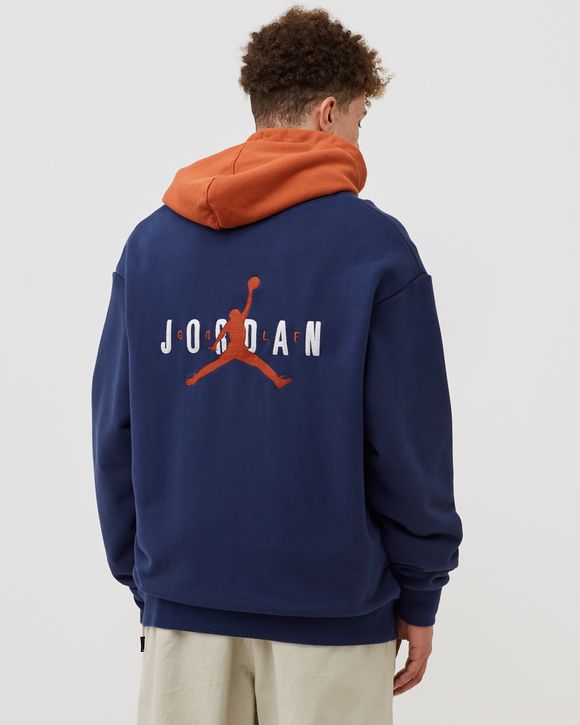 Jordan JORDAN x EASTSIDE GOLF CARDIGAN Blue - MIDNIGHT NAVY/WHITE/BURNT  SUNRISE