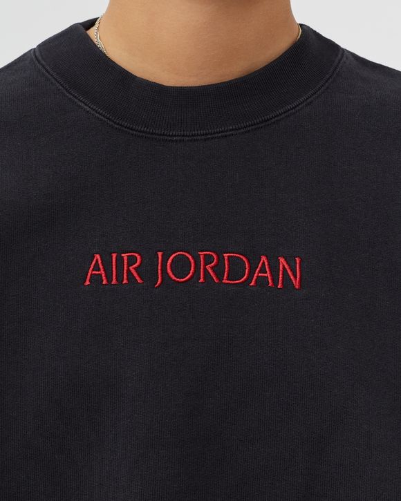 Jordan WMNS JORDAN AIR WORDMARK FLEECE CREW Black | BSTN Store