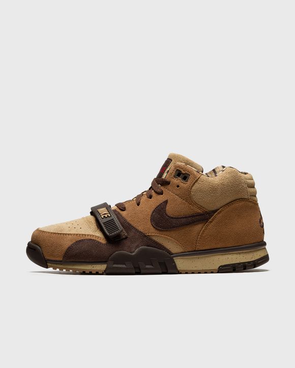 Nike AIR TRAINER 1 Brown - HAY/BAROQUE BROWN-TAUPE-VARSITY RED