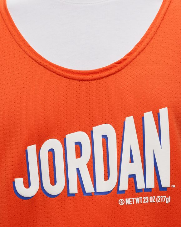 Orange and clearance blue jordan shirt