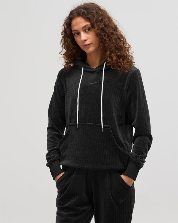 Nike black velour discount hoodie