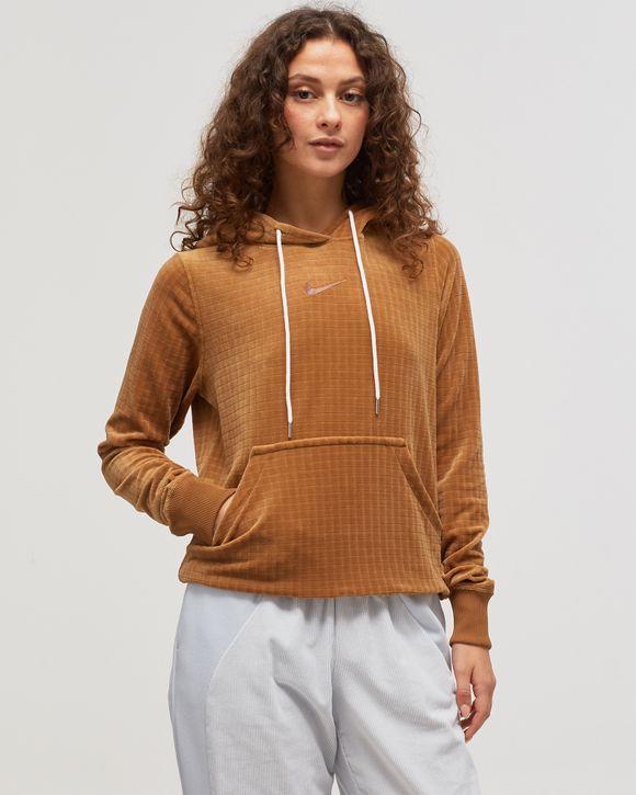 Nike WMNS VELOUR HOODIE Brown ALE BROWN IRONSTONE