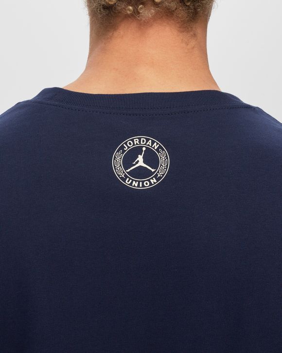 Jordan UNION LS TEE Blue - COLLEGE NAVY/COCONUT MILK