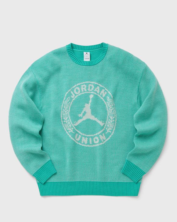 Jordan UNION SWEATER Green - KINETIC GREEN/WHITE