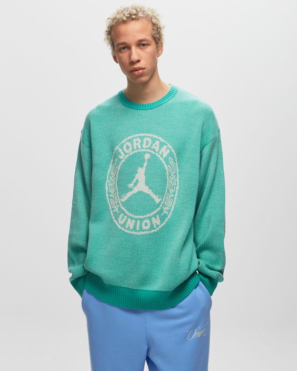 Jordan UNION SWEATER Green - KINETIC GREEN/WHITE