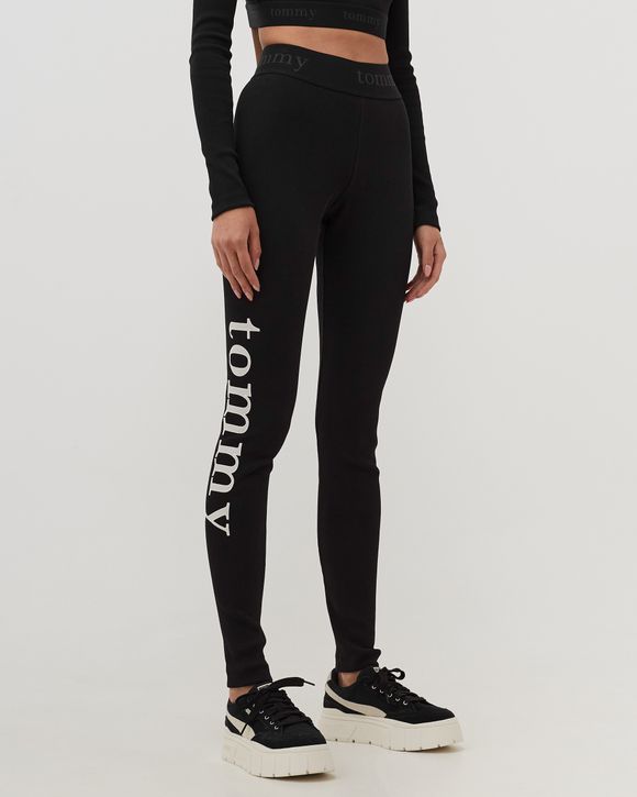 Hollister logo leggings in black