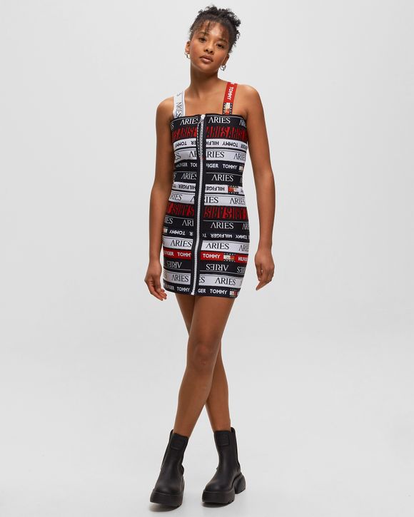 TOMMY X ARIES LOGO ELASTIC DRESS