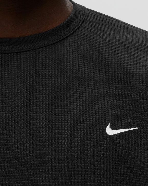 Nike Life Long Sleeve Heavyweight Waffle Top Black BSTN Store