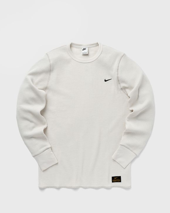 Nike Life Long-Sleeve Heavyweight Waffle Top Grey - PHANTOM/LT IRON  ORE/BLACK