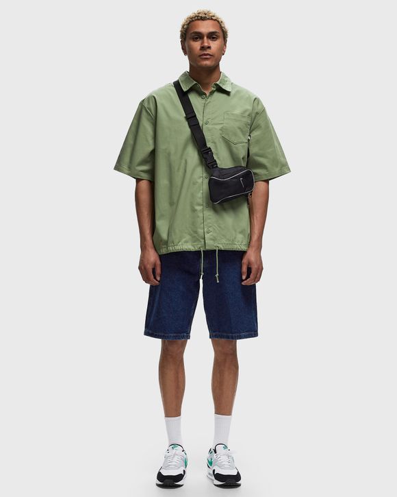 CLUB BUTTON DOWN WOVEN SHORTSLEEVE TOP