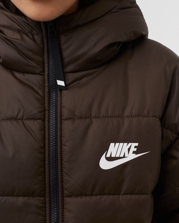 Nike SPORTSWEAR THERMA-FIT REPEL WOMEN'S SYNTHETIC-FILL HOODED JACKET Brown