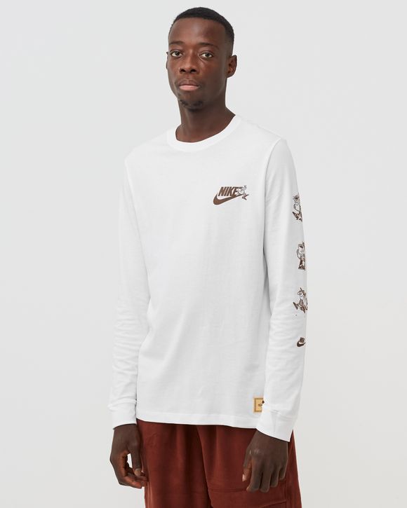 Nike air long sleeve t shirt blanc sale