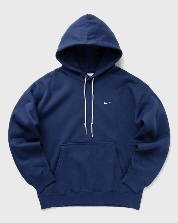 Nike Solo Swoosh Fleece Pullover Hoodie Blue