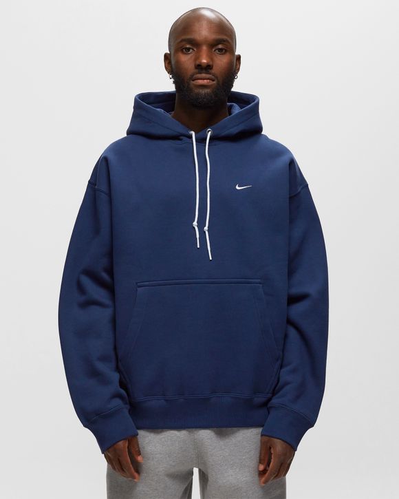 Nike Solo Swoosh Fleece Pullover Hoodie Blue