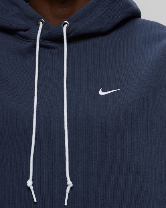 Nike Solo Swoosh Fleece Pullover Hoodie Blue