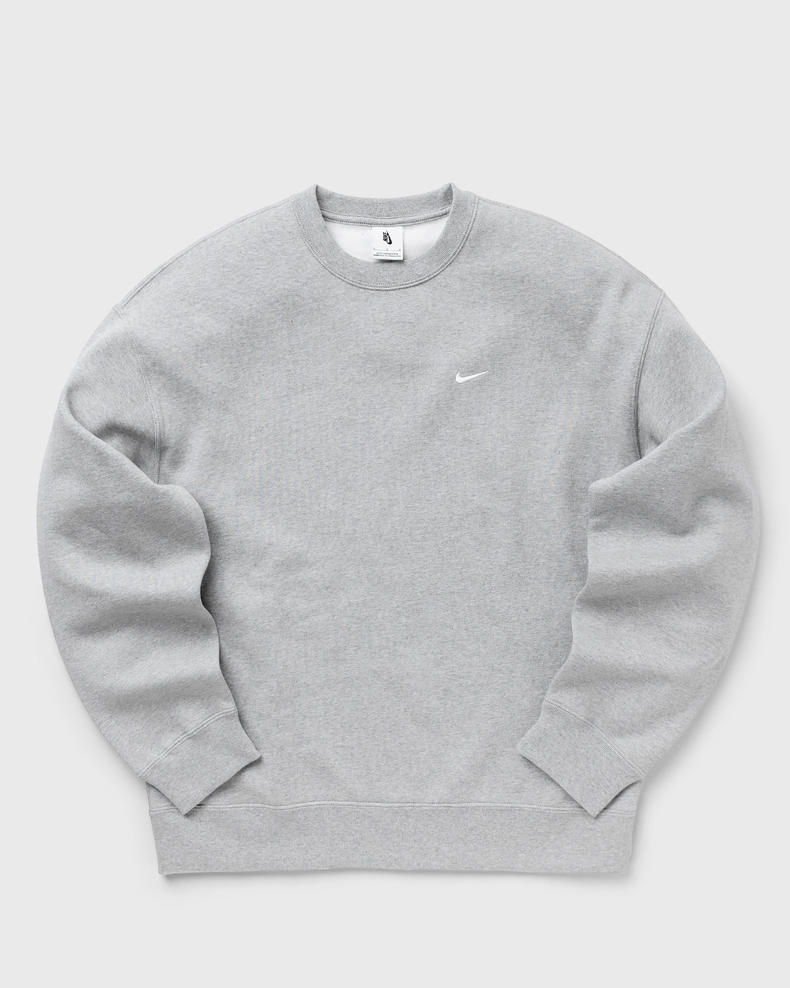 Nike - solo swoosh fleece crew men sweatshirts grey in größe:xxl
