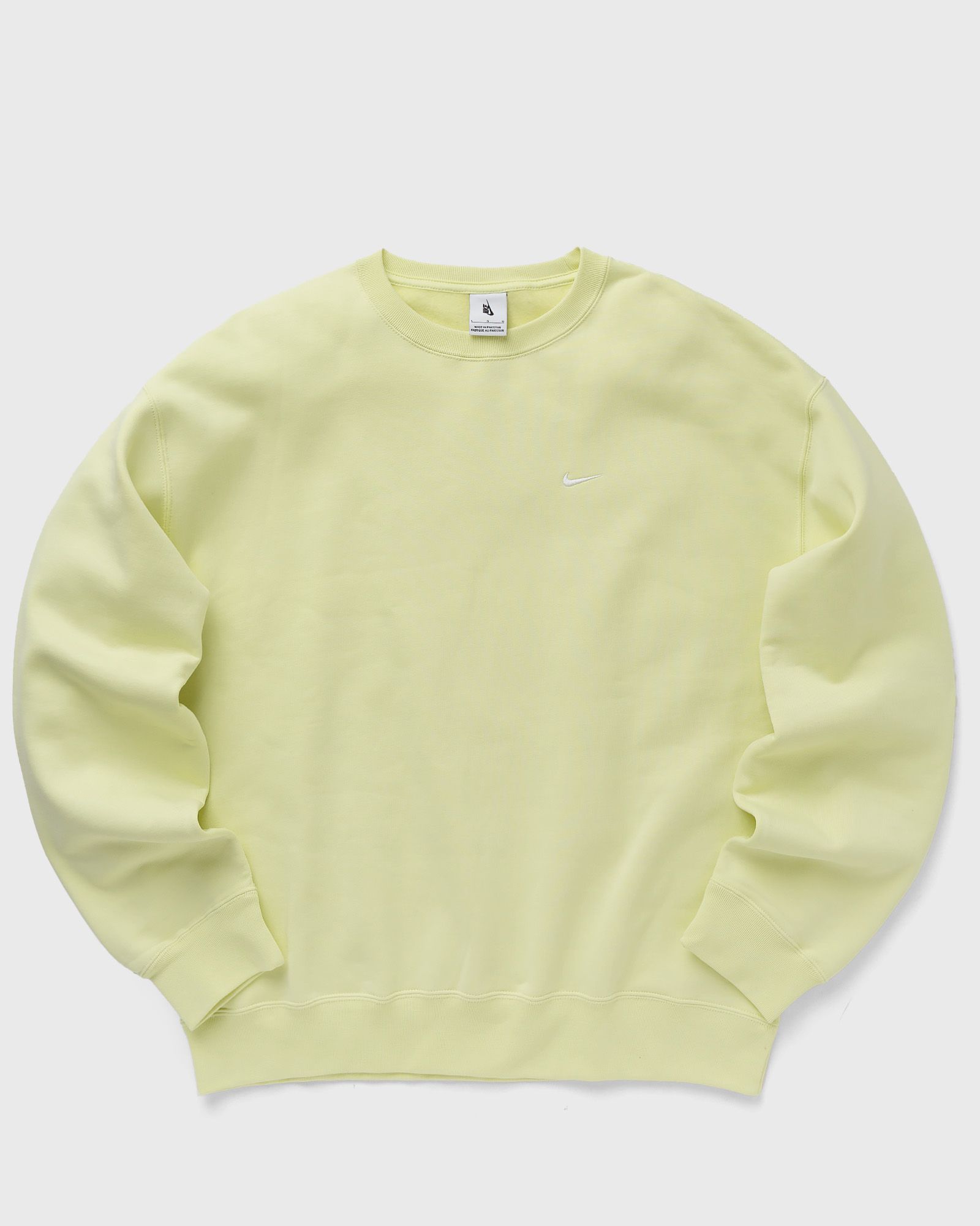 Nike - solo swoosh fleece crew men sweatshirts yellow in größe:xl
