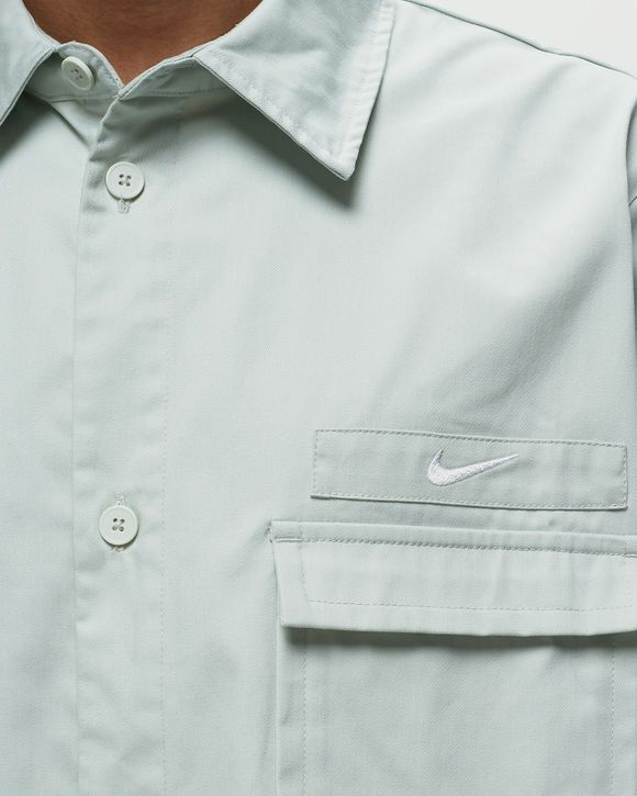 Nike Life Men's Woven Military Short-Sleeve Button-Down Shirt