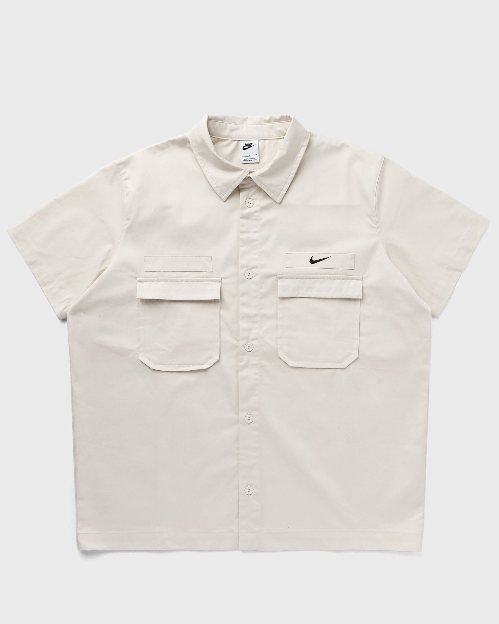 Woven Military Short-Sleeve Button-Down Shirt