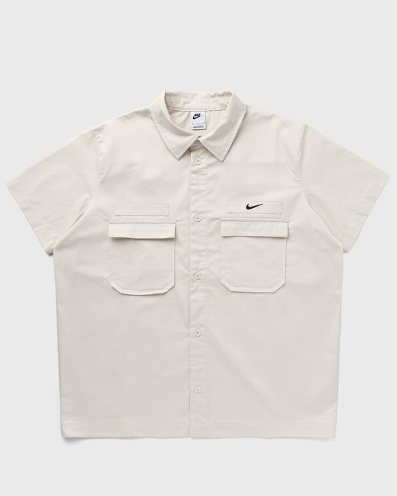 Nike Life Men's Woven Military Short-Sleeve Button-Down Shirt