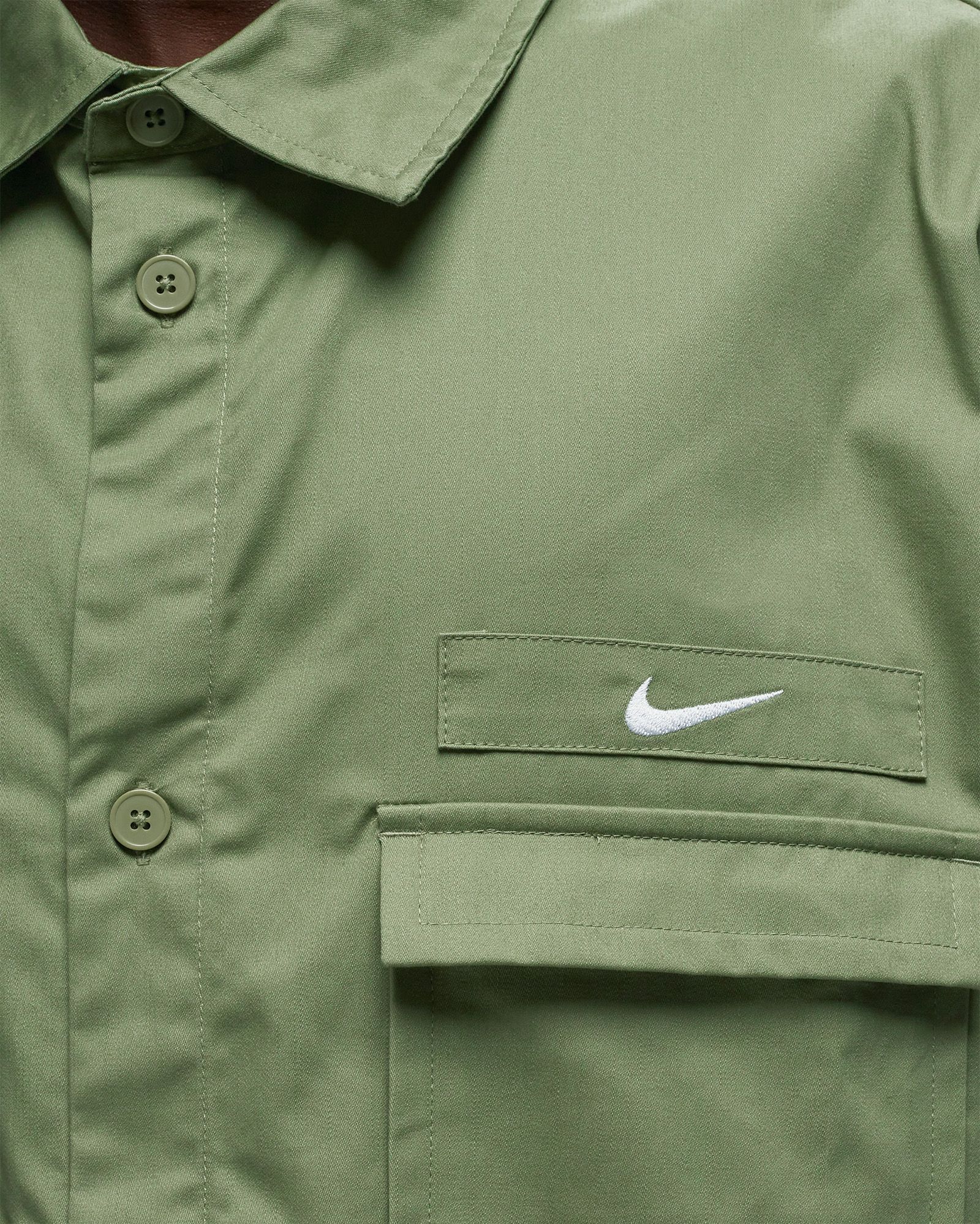 Woven Military Short-Sleeve Button-Down Shirt