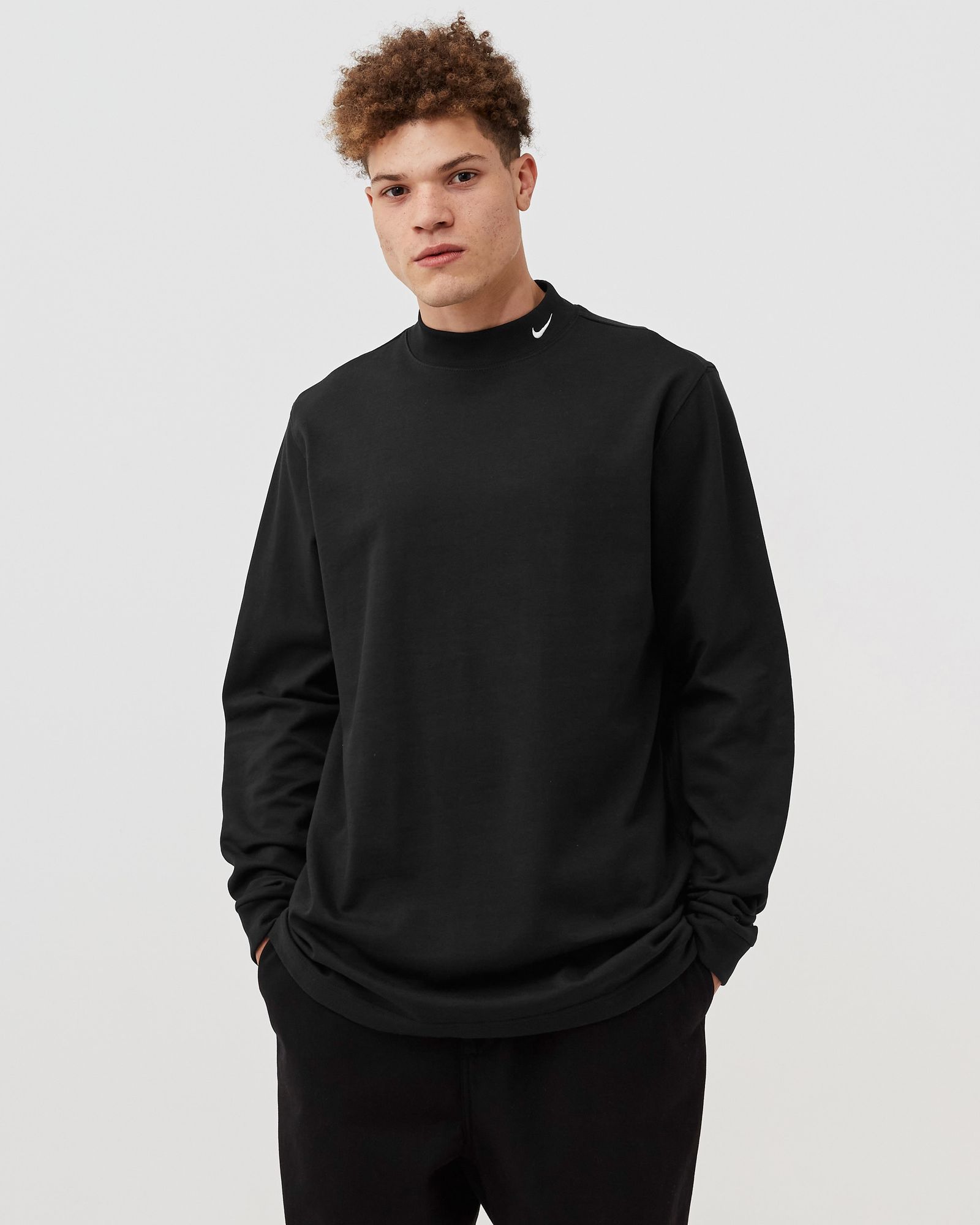 Nike Long-Sleeve Mock Neck Shirt Black | BSTN Store